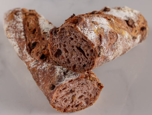 Baguette au vin rouge et au chorizo