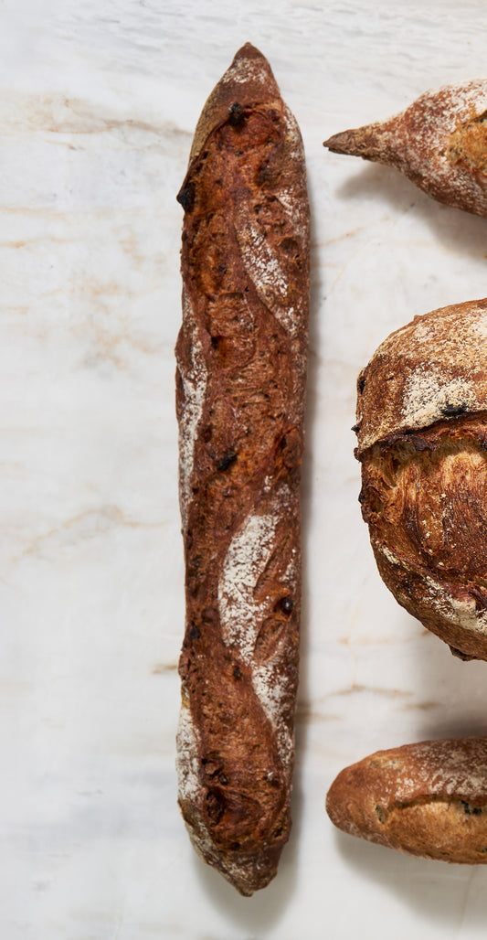 Baguette au vin rouge et au chorizo